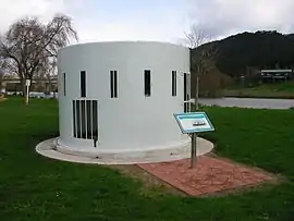 A turret on display at Ngāruawāhia