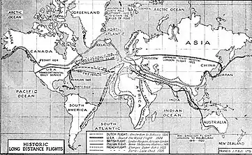 Image 28Map of record breaking flights of the 1920s (from History of aviation)