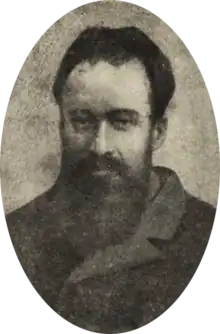 Grainy black and white headshot of Pyotr Vasilevich Bardovsky, he is sporting a full beard