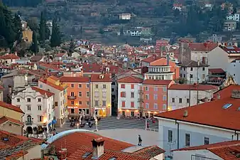 Panoramic view of Tartini Square