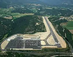 Image 11Andorra–La Seu d'Urgell Airport, located 12 kilometres (7 mi) away from Andorra, in Montferrer i Castellbò (Catalonia, Eastern Spain) (from Andorra)