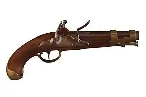 The An IX Pattern Pistol; Superficially Similar to the 1763/1766 Pattern of Pistol. On display at Vevey historical museum, accession number 382.