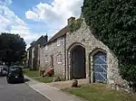 Palace Cottages and the remains of the gatehouse adjoining