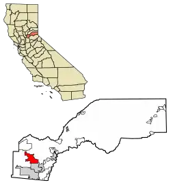 Location of Lincoln in Placer County, California