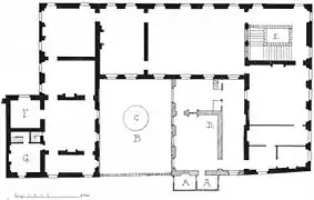 Floor plan with some later modifications made by Marie de Médicis