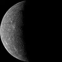 Mercury in black and white