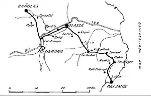 Map of the line at full extent