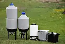 poly grain bins used for farming