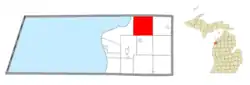 Location within Benzie County