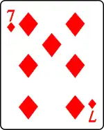 7 of diamonds in the diamond foundation