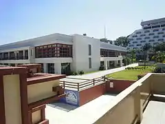 View of Plaza Maya. Hotel Crowne Plaza Managua and Convention Center in the background.