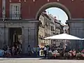 Plaza Mayor de Madrid toward Toledo street