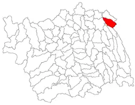 Location in Bacău County