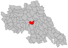 Location in Iași County