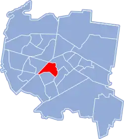 Location of Osiedle Przydworcowe within Białystok