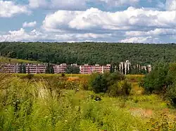 Housing estate in the Luník IX borough seen from the surrounding area