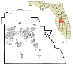 Location in Polk County and the state of Florida