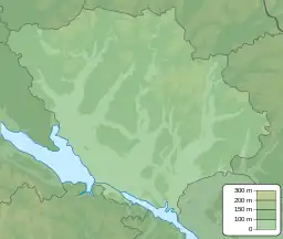 Location of a lake in Ukraine