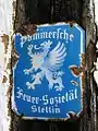 Polish enamel sign type written in German