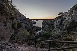 View of the Ponte del Ciolo (Ciolo's Bridge)