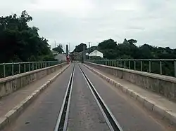 Road and rail bridge of Magude, over the Komati River, on the Limpopo line