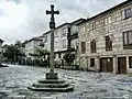 The 16th century Calvary in the centre of the square