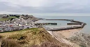 Port-en-Bessin-Huppain, seen from above the Vauban Tower