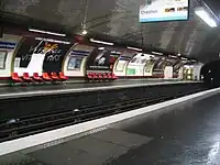 Line 13 platforms at Porte de Saint-Ouen prior to installation of PSDs