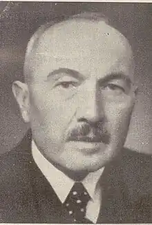 Photograph of Jan Zavřel wearing a spotted tie