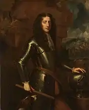 William, clad in armour, looking right