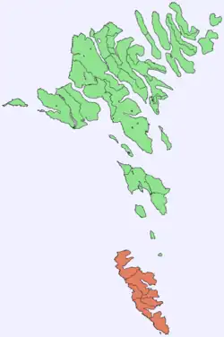 Location within the Faroe Islands