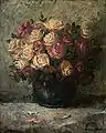 Roses in Blue PotOil on Canvas1960