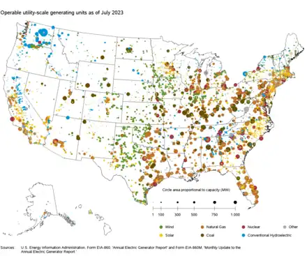 Power plants map August 2016