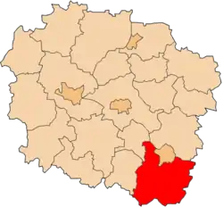 Location within the voivodeship