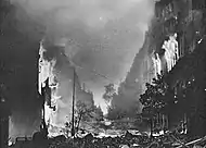 Marszałkowska Street in flames