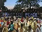 Vigil for the Sikh Temple shooting, Oak Creek, Wisconsin, August 2012. "Practice Peace".