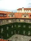 Prague Clementinum seen from top floor, where Slavic library is situated.