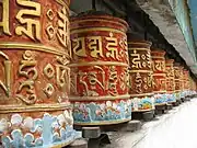 Prayer Wheels in the Monastery