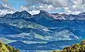 Precipice Peak centered, with Courthouse Mountain on left. Camera pointed east.