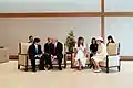 Meeting between Emperor Naruhito and former U.S. President Donald Trump with First Lady Melania Trump and Empress Masako.