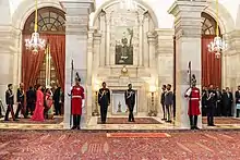 US First Lady Melania Trump at Rashtrapati Bhavan