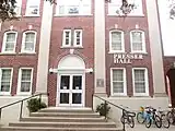 Presser Hall (established 1929) houses the university music department and the Hughes Recital Hall.