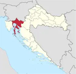 Primorje – Gorski Kotar County within Croatia