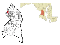 Location of Adelphi, Maryland