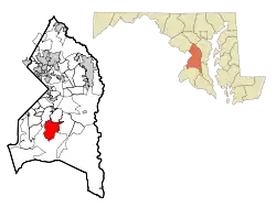 Location of Clinton, Maryland