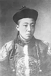 Zaitao in Qing dynasty court robes.