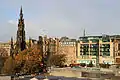 Old 'Major' near Scott Monument, Edinburgh, showing autumn colour