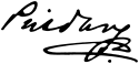 Prisdang's signature