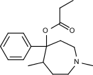 Chemical structure of proheptazine.