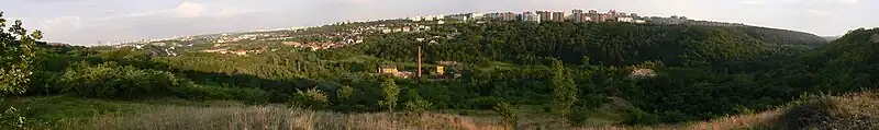 A view over all the surroundings, through the Vltava river to Vyšehrad